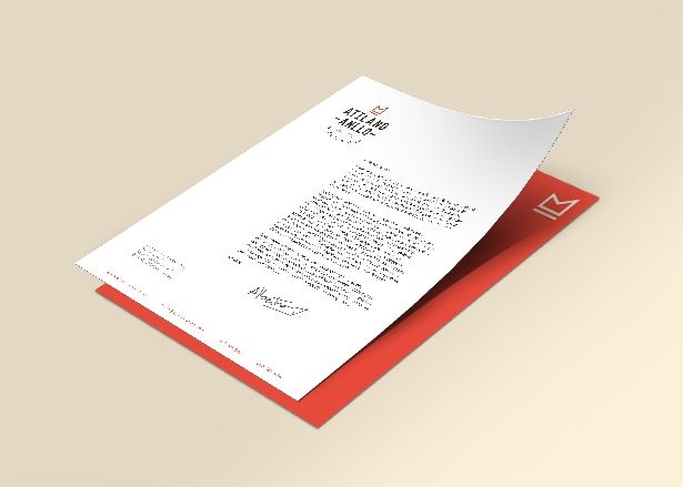 Branding Diseño papelería hoja de carta  A4 Jamones Atilano Anllo Koolbrand