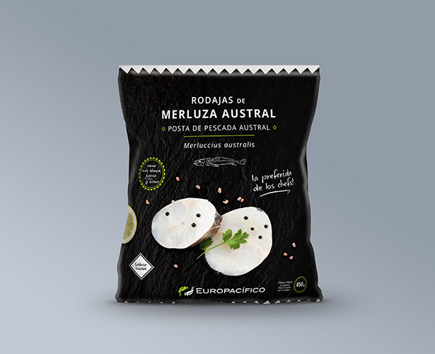 Diseño packaging, diseño de embalaje de congelado, alimentación - Europacífico - Línea Selecta - Koolbrand
