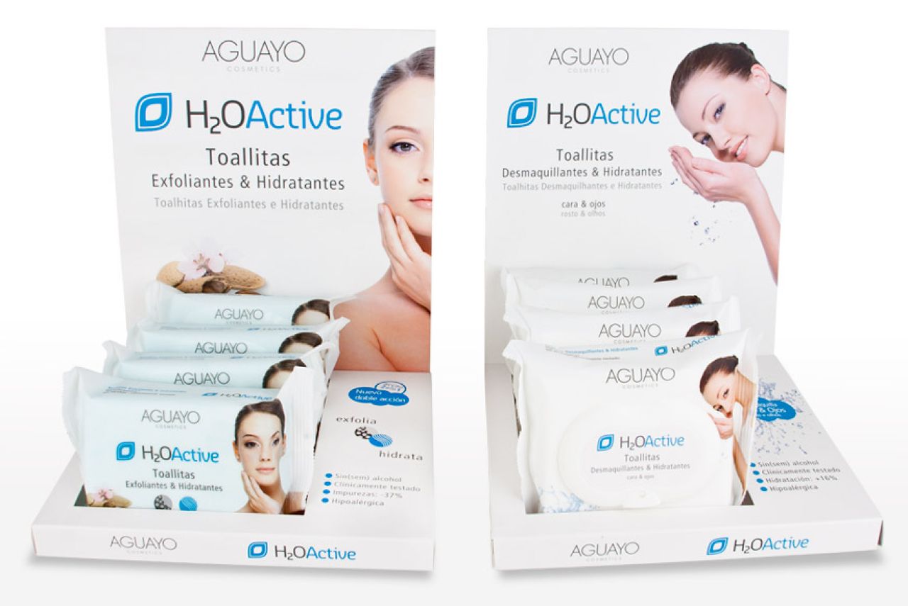 AGUAYO H2OActive exhibidor toallitas