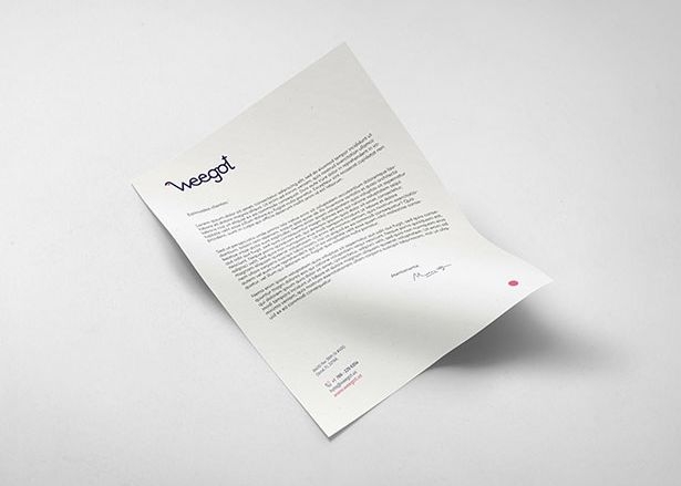 Diseño papelería hoja de carta Weegot Koolbrand