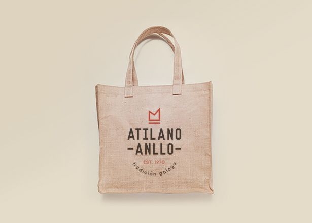 Diseño de merchandising diseño de bolsa Jamones Atilano Anllo Koolbrand