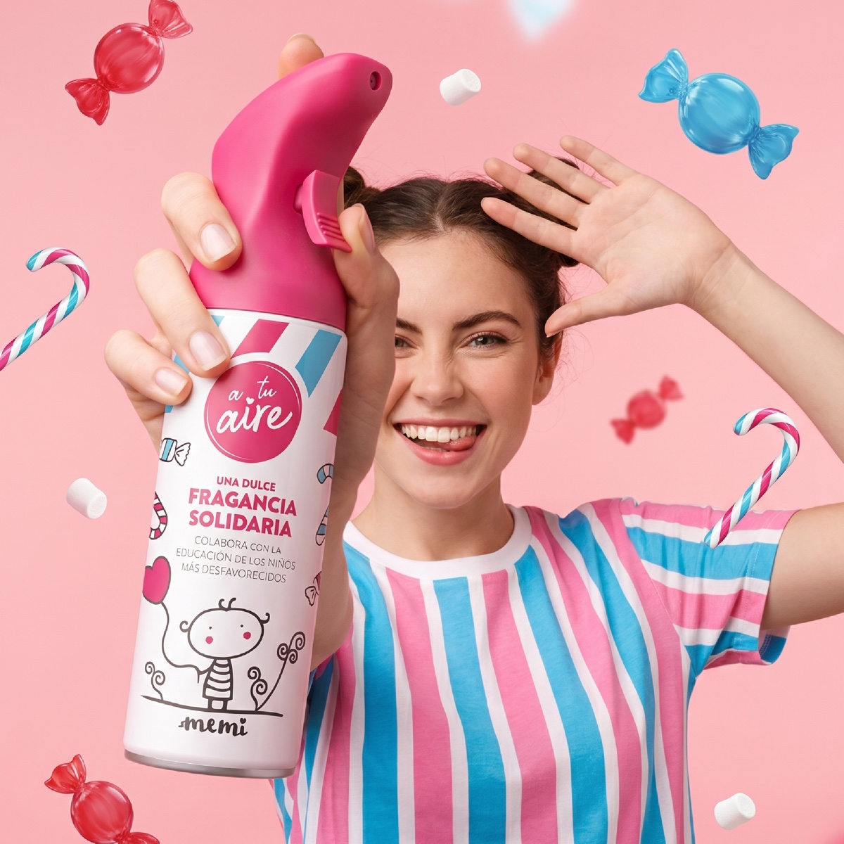 Portada del case A tu aire Memi — branding y packaging solidario